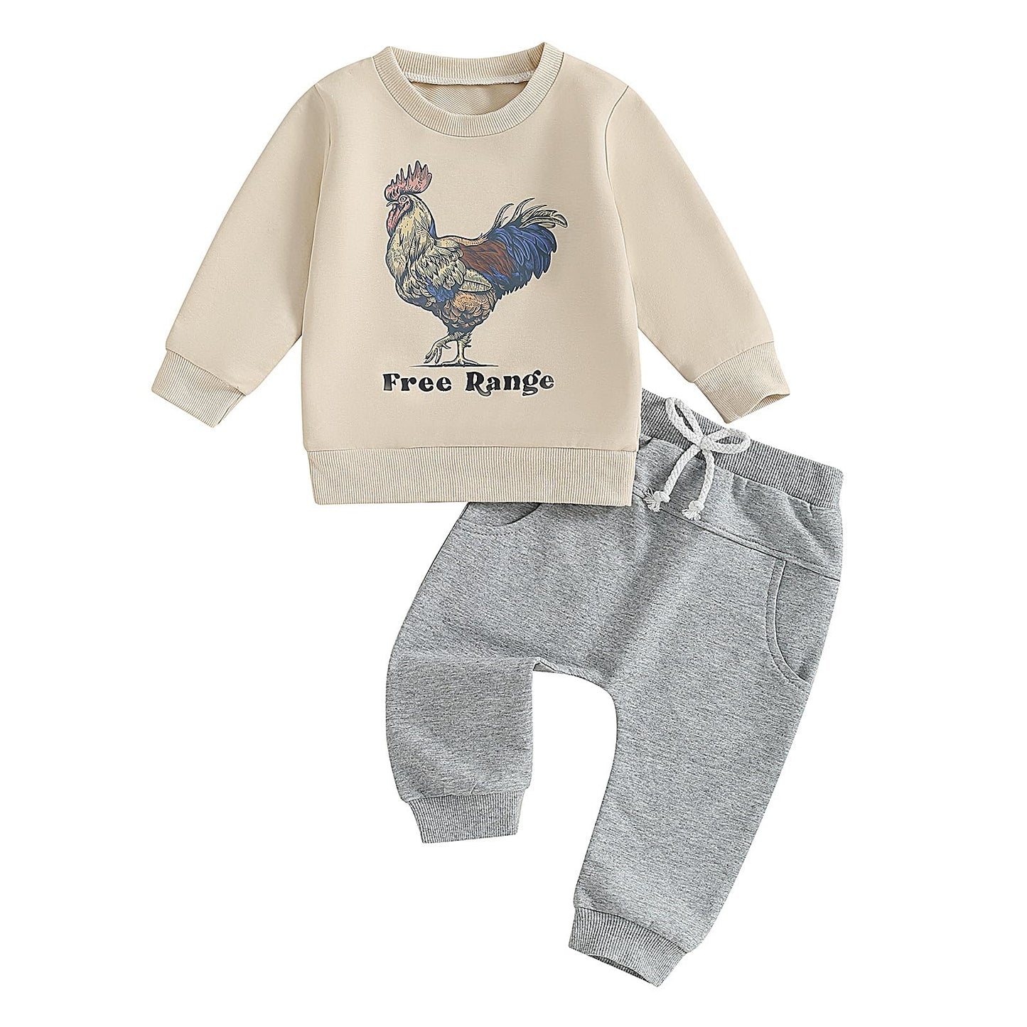 WZTYYDS Kleinkind Baby Jungen Kleidung Herbst 1T 2T 3T 4T Kuh Print Langarm Sweatshirts Tops Hose Set Winter 2-teiliges Outfit