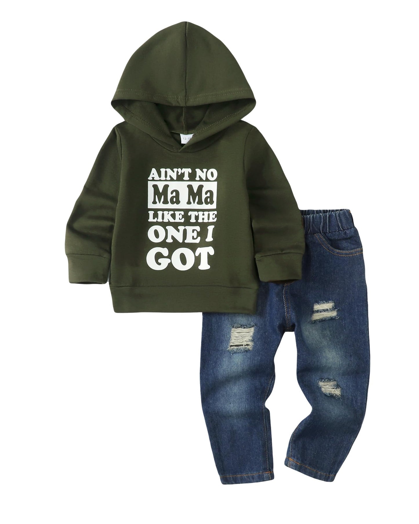 Saeaby 3T Jungen Kleidung Kleinkind Jungen Kleidung Herbst Outfits Buchstaben Prints Hoodies Blaue Jeans Hosen Set 3 4 Jahre Alte Jungen Winterkleidung