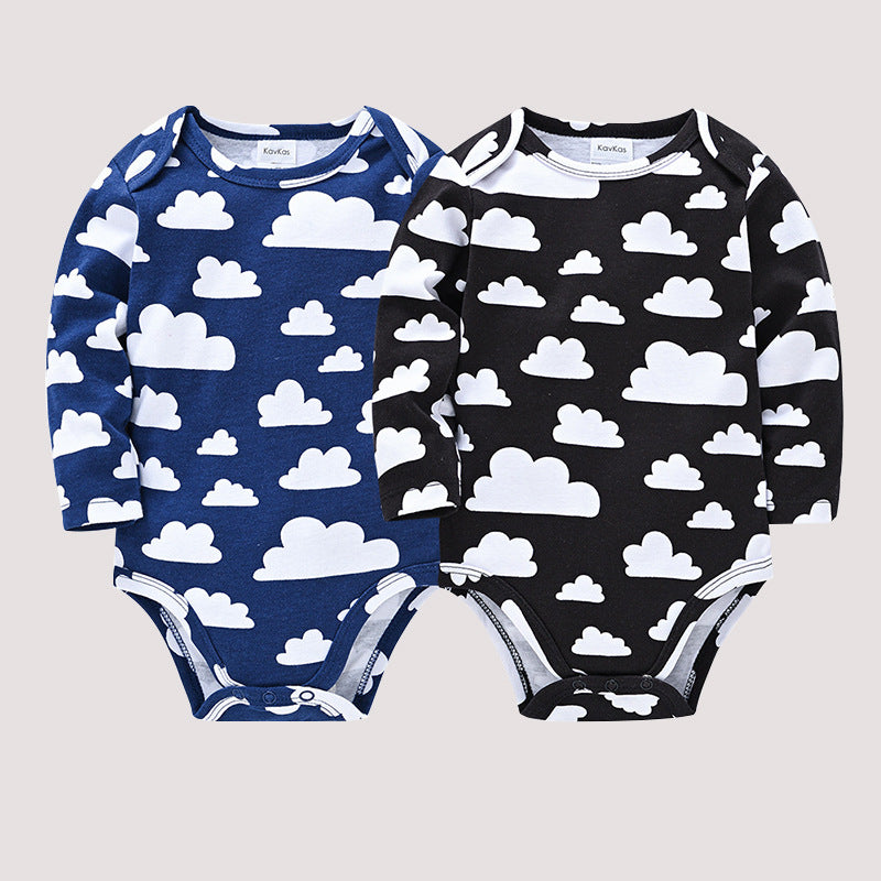 Long Sleeve Envelope Collar Clothes for Newborn Boys
