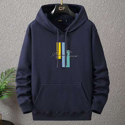 Herren Fleece-Kapuzenpullover in Blau, Übergröße (12XL)