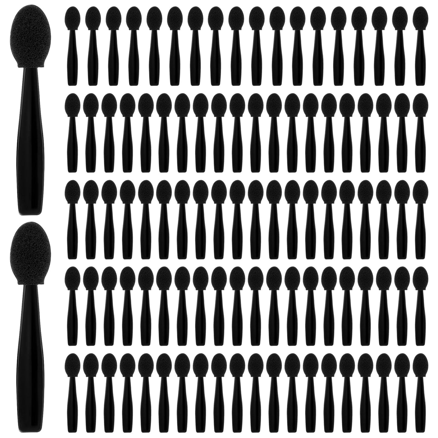 Eyeshadow Applicators 100PCS Disposable Eyeshadow Brush Set Dual Sides Eye Shadow Brushes Mini Portable Travel Eye Shadow Applicator Sticks Multipurpose Eye Makeup Brushes with Sponge Tip for Women