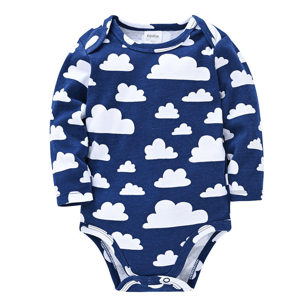 Long Sleeve Envelope Collar Clothes for Newborn Boys