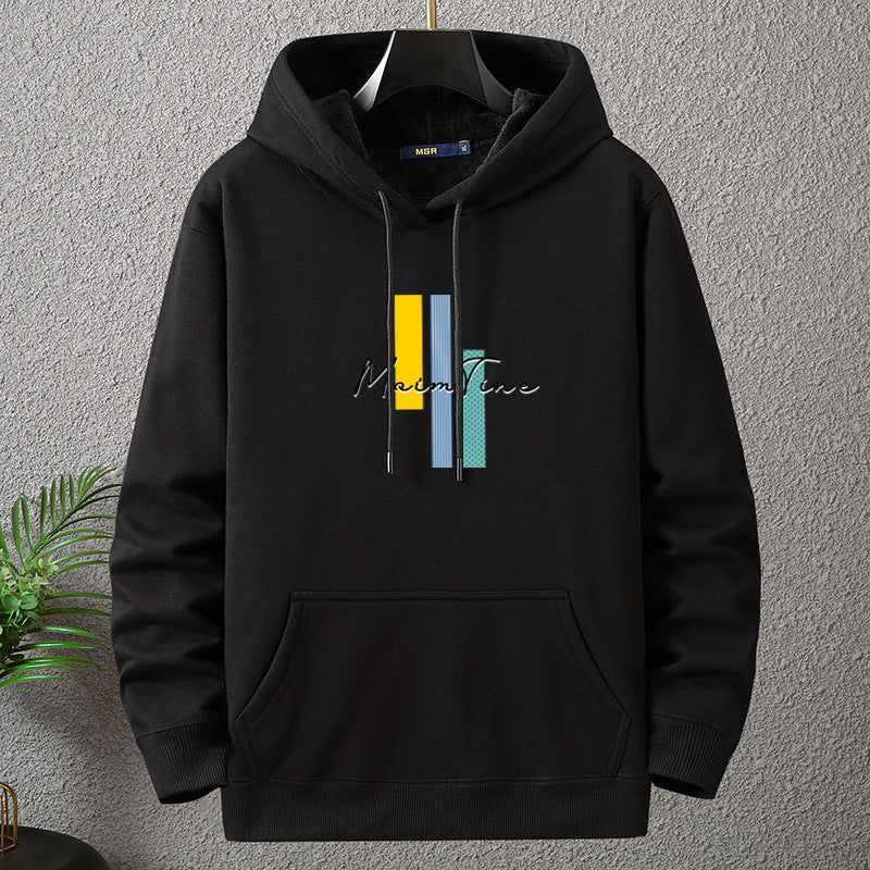 Herren Fleece-Kapuzenpullover in Blau, Übergröße (12XL)
