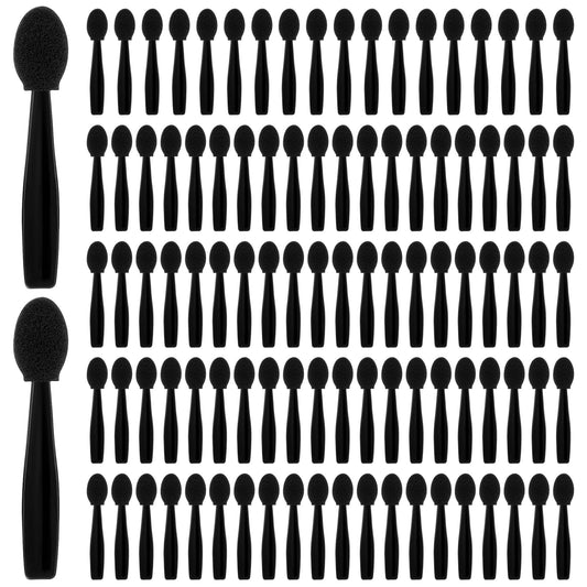 Eyeshadow Applicators 100PCS Disposable Eyeshadow Brush Set Dual Sides Eye Shadow Brushes Mini Portable Travel Eye Shadow Applicator Sticks Multipurpose Eye Makeup Brushes with Sponge Tip for Women