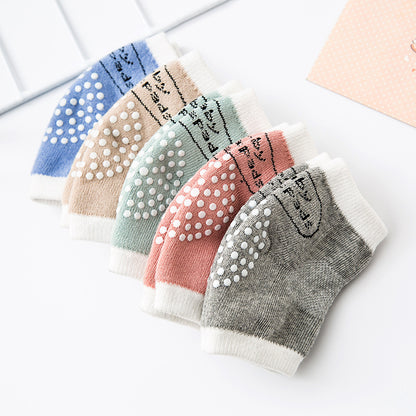 Breathable Cotton Baby Knee Pads and Elbow Socks Set