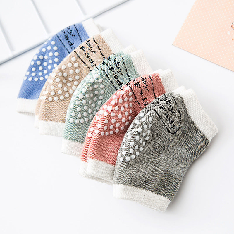 Breathable Cotton Baby Knee Pads and Elbow Socks Set